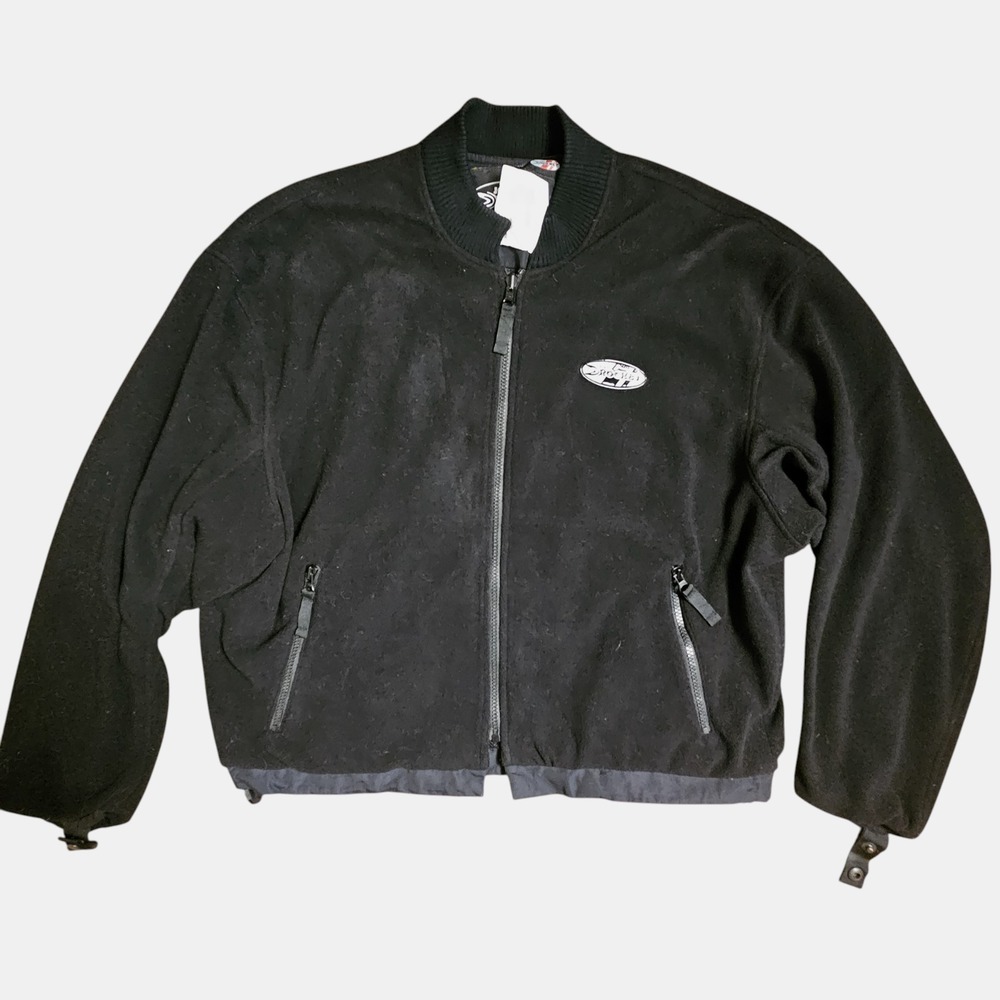 Joe Rocket Mens Fleece Full Zip Bomber Jacket L Biker Moto Sports Touring Racing